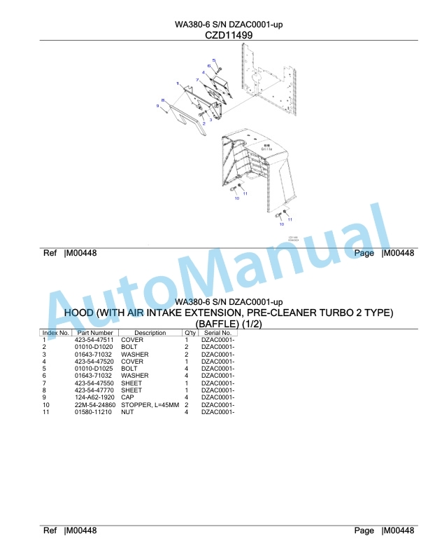 Komatsu WA380-6 Parts Manual DZAC0001-up 5 Komatsu WA380-6 Parts Manual DZAC0001-up-5