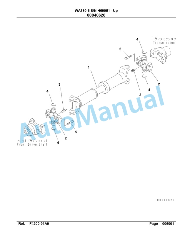 Komatsu WA380-6 Parts Manual H60051-up 2 Komatsu WA380-6 Parts Manual H60051-up-2