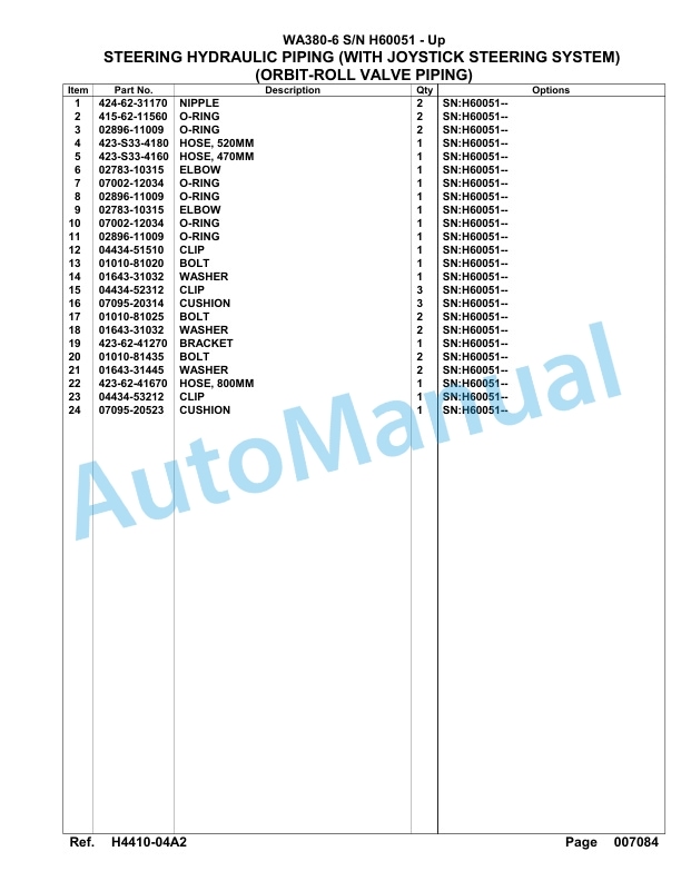 Komatsu WA380-6 Parts Manual H60051-up 3 Komatsu WA380-6 Parts Manual H60051-up-3
