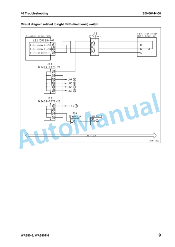 Komatsu WA380-6, WA380Z-6 Wheel Loader Shop Manual SEN06411-06 4 Komatsu WA380-6, WA380Z-6 Wheel Loader Shop Manual SEN06411-06 - Image 4