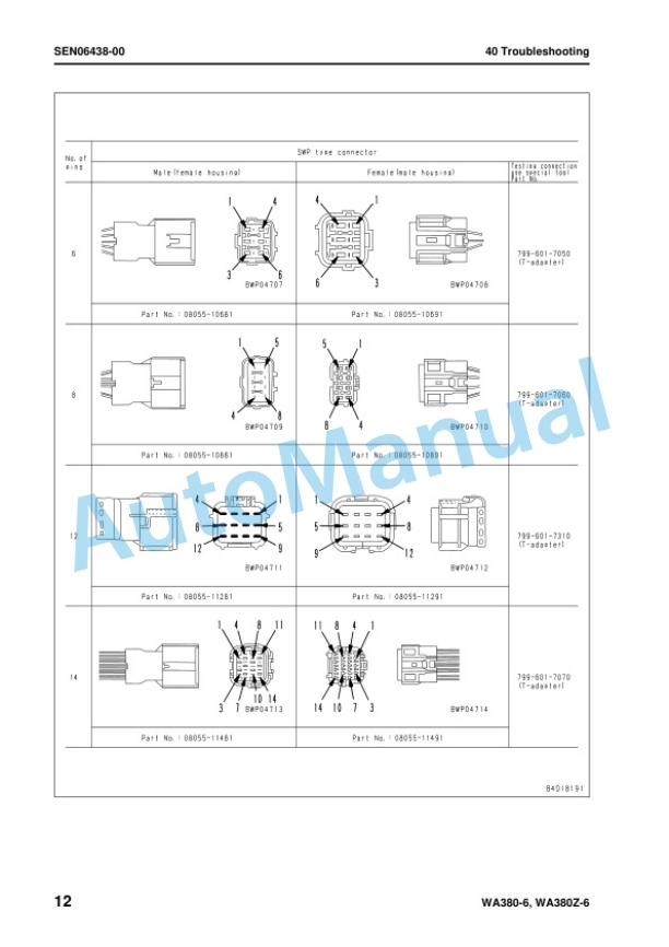 Komatsu WA380-6, WA380Z-6 Wheel Loader Shop Manual SEN06411-08 3 Komatsu WA380-6, WA380Z-6 Wheel Loader Shop Manual SEN06411-08 - Image 3