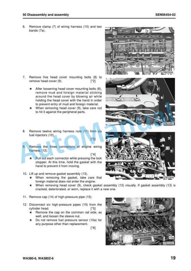 Komatsu WA380-6, WA380Z-6 Wheel Loader Shop Manual SEN06411-11 5 Komatsu WA380-6, WA380Z-6 Wheel Loader Shop Manual SEN06411-11 - Image 5