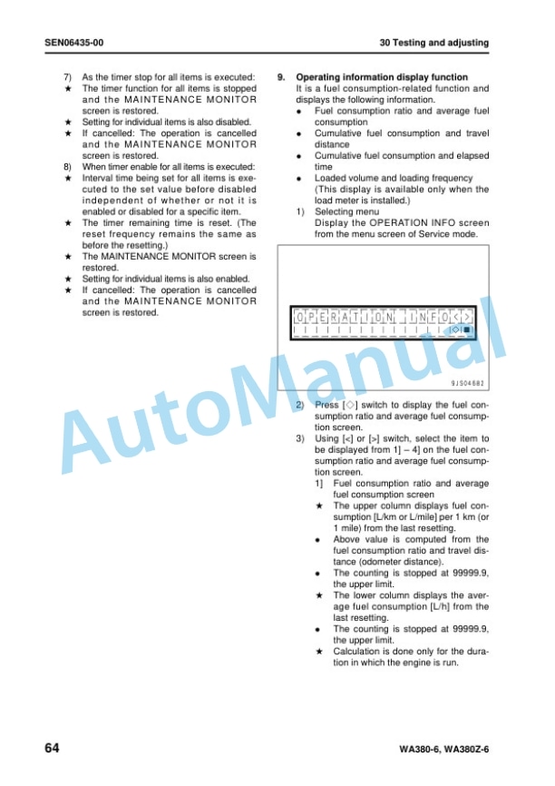 Komatsu WA380-6, WA380Z-6 Wheel Loader Shop Manual SEN06411-14 3 Komatsu WA380-6, WA380Z-6 Wheel Loader Shop Manual SEN06411-14 - Image 3