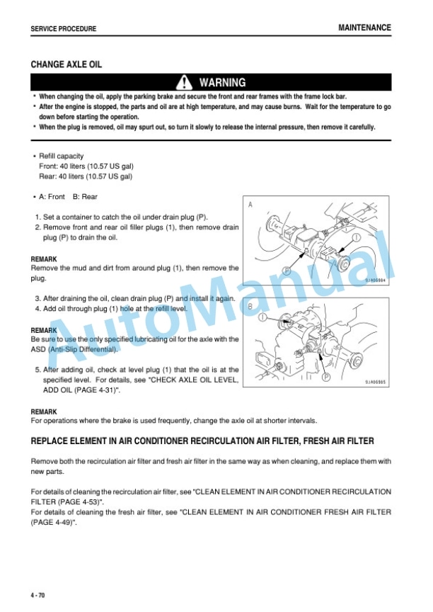 Komatsu WA380-6 Wheel Loader Operation and Maintenance Manual PEN00517-07 5 Komatsu WA380-6 Wheel Loader Operation and Maintenance Manual PEN00517-07 - Image 5