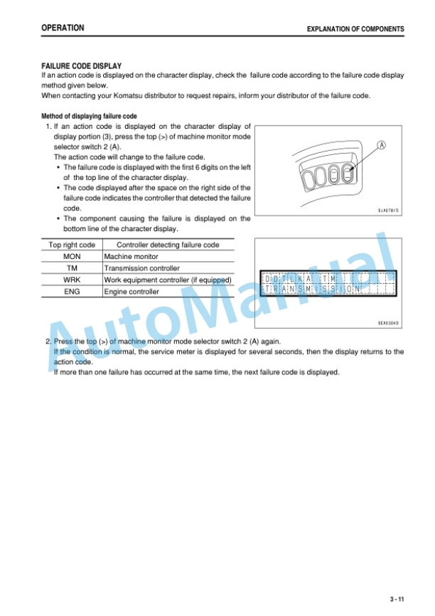 Alternative view of Komatsu WA380-6 Wheel Loader Operation and Maintenance Manual TEN00490-04