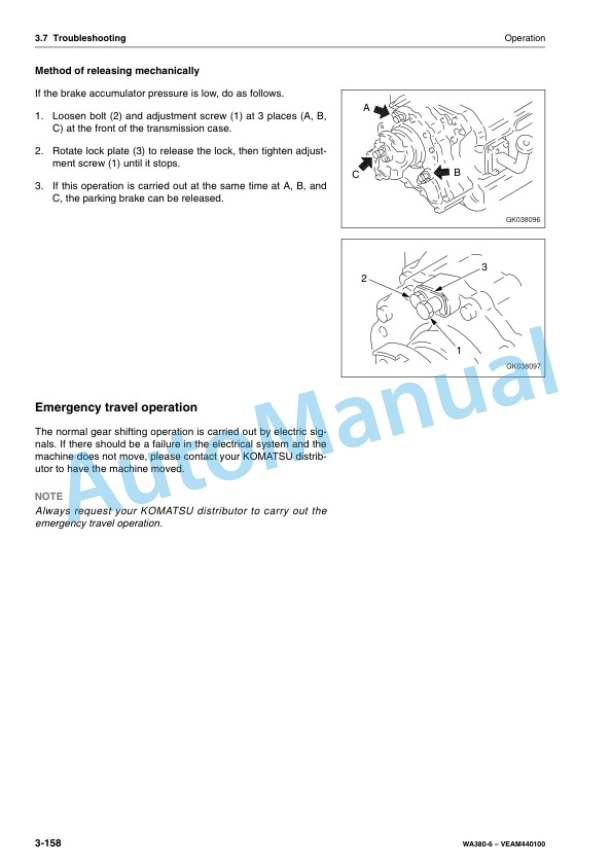 Komatsu WA380-6 Wheel Loader Operation and Maintenance Manual VEAM440100 4 Komatsu WA380-6 Wheel Loader Operation and Maintenance Manual VEAM440100 - Image 4