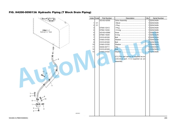Komatsu WA380-6 Wheel Loader Parts Manual PBEW380600-00 4 Komatsu WA380-6 Wheel Loader Parts Manual PBEW380600-00 - Image 4
