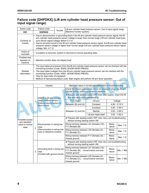 Komatsu WA380-6 Wheel Loader Shop Manual SEN01248-00 5 Komatsu WA380-6 Wheel Loader Shop Manual SEN01248-00-5
