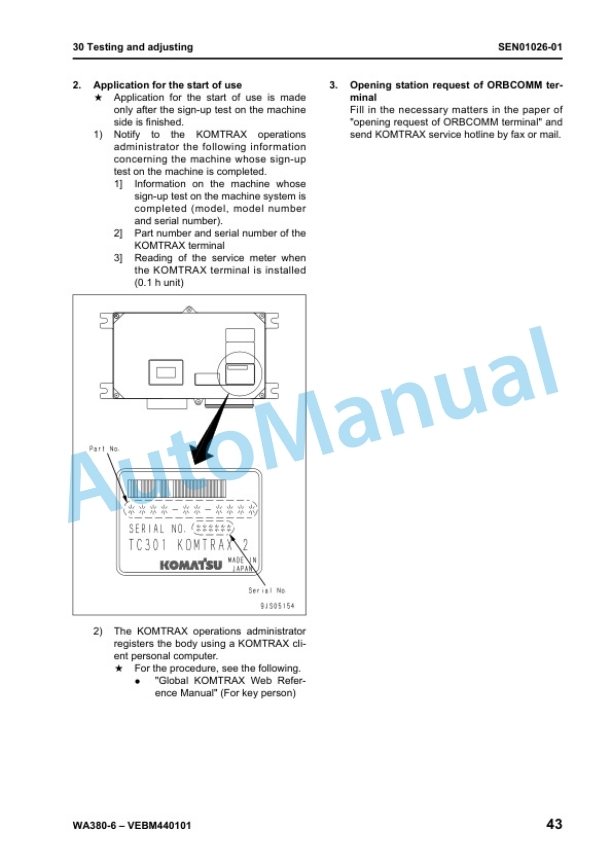 Komatsu WA380-6 Wheel Loader Shop Manual VEBM440101 3 Komatsu WA380-6 Wheel Loader Shop Manual VEBM440101 - Image 3