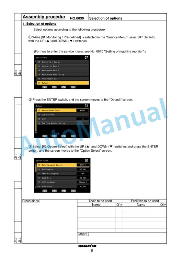 Komatsu WA380-7 Wheel Loader Field Assembly Instruction GEN00114-00 2 Komatsu WA380-7 Wheel Loader Field Assembly Instruction GEN00114-00 - Image 2