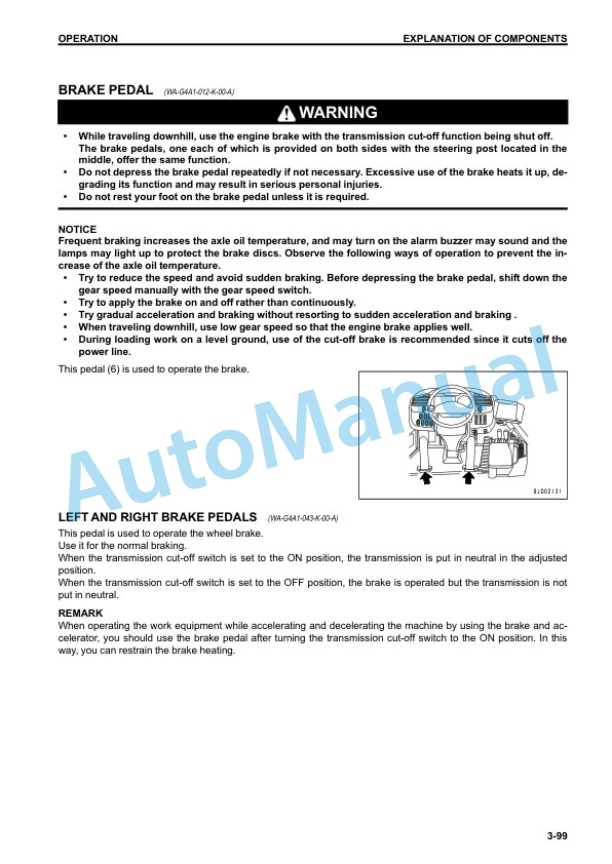 Komatsu WA380-7 Wheel Loader Operation and Maintenance Manual TEN00534-07 3 Komatsu WA380-7 Wheel Loader Operation and Maintenance Manual TEN00534-07 - Image 3