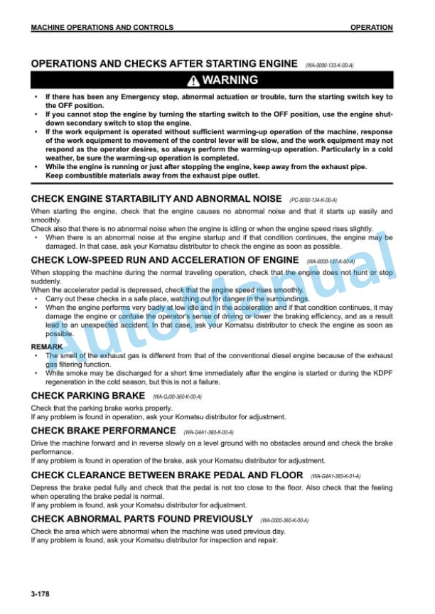 Komatsu WA380-7 Wheel Loader Operation and Maintenance Manual TEN00534-10 4 Komatsu WA380-7 Wheel Loader Operation and Maintenance Manual TEN00534-10 - Image 4
