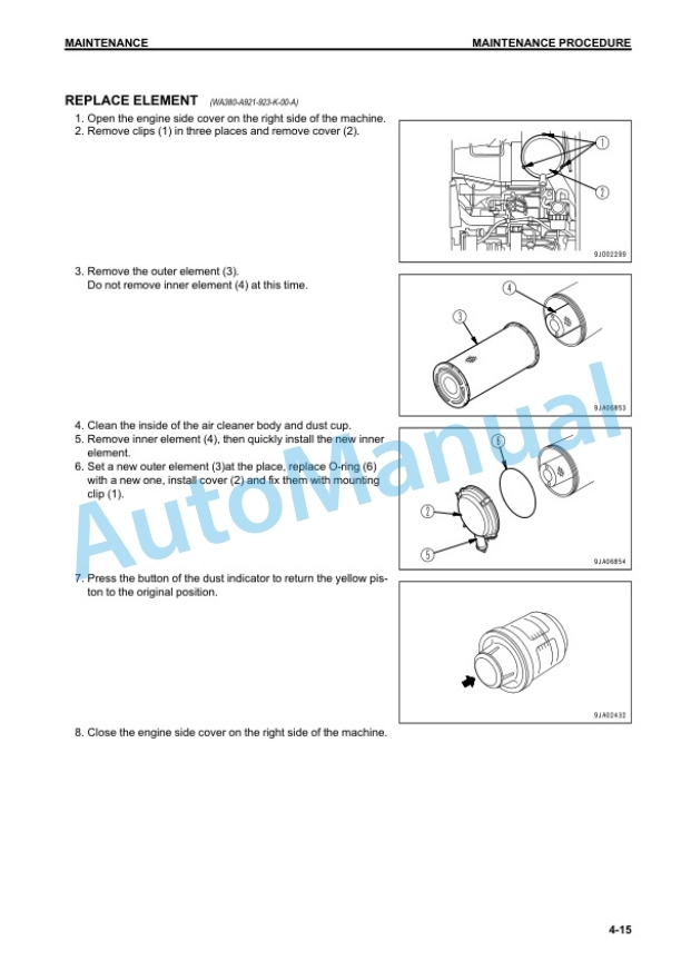 Komatsu WA380-7 Wheel Loader Operation and Maintenance Manual TEN00534-10 5 Komatsu WA380-7 Wheel Loader Operation and Maintenance Manual TEN00534-10 - Image 5