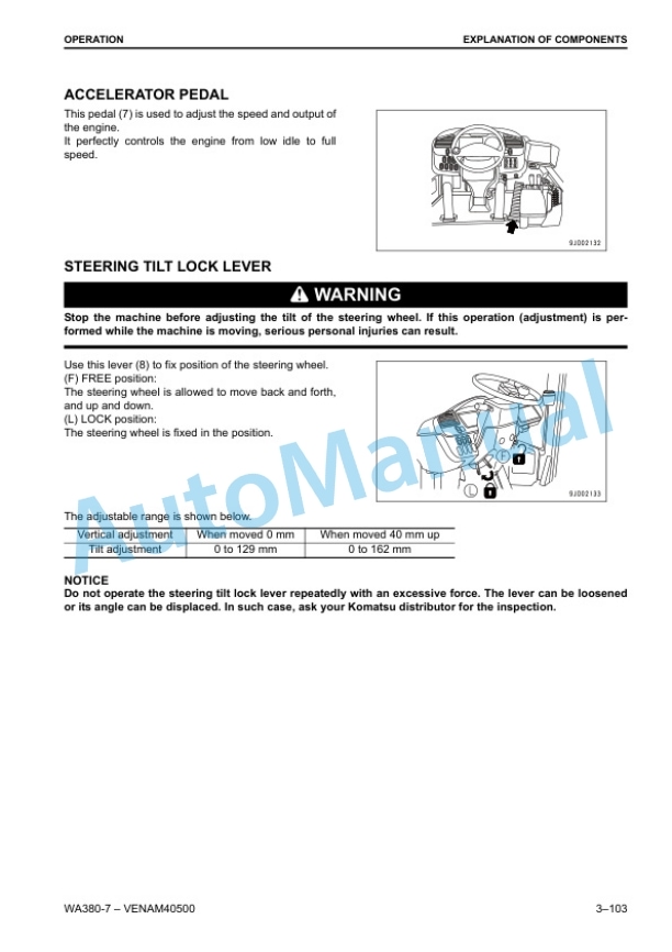 Komatsu WA380-7 Wheel Loader Operation and Maintenance Manual VENAM40500 3 Komatsu WA380-7 Wheel Loader Operation and Maintenance Manual VENAM40500 - Image 3