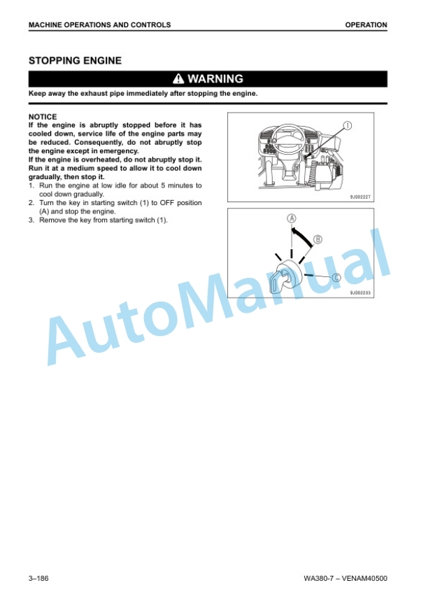 Komatsu WA380-7 Wheel Loader Operation and Maintenance Manual VENAM40500 4 Komatsu WA380-7 Wheel Loader Operation and Maintenance Manual VENAM40500 - Image 4