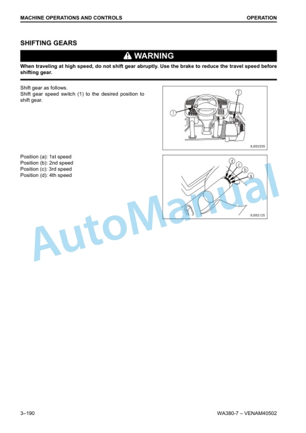 Komatsu WA380-7 Wheel Loader Operation and Maintenance Manual VENAM40502 4 Komatsu WA380-7 Wheel Loader Operation and Maintenance Manual VENAM40502 - Image 4