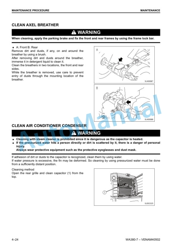 Komatsu WA380-7 Wheel Loader Operation and Maintenance Manual VENAM40502 5 Komatsu WA380-7 Wheel Loader Operation and Maintenance Manual VENAM40502 - Image 5