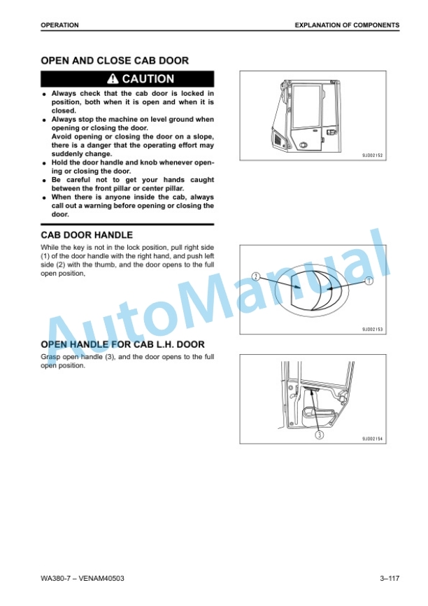 Komatsu WA380-7 Wheel Loader Operation and Maintenance Manual VENAM40503 3 Komatsu WA380-7 Wheel Loader Operation and Maintenance Manual VENAM40503 - Image 3