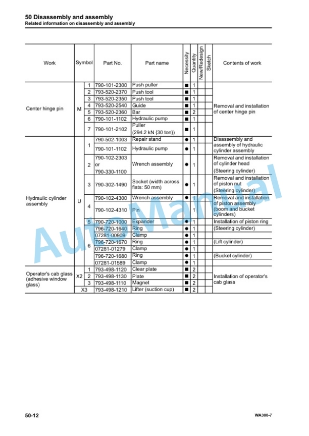 Komatsu WA380-7 Wheel Loader Shop Manual SEN05650-10 5 Komatsu WA380-7 Wheel Loader Shop Manual SEN05650-10 - Image 5