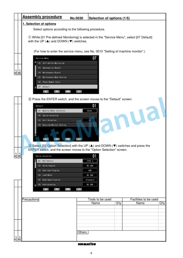 Komatsu WA380-8 Wheel Loader Field Assembly Instruction GEN00136-00 2 Komatsu WA380-8 Wheel Loader Field Assembly Instruction GEN00136-00 - Image 2