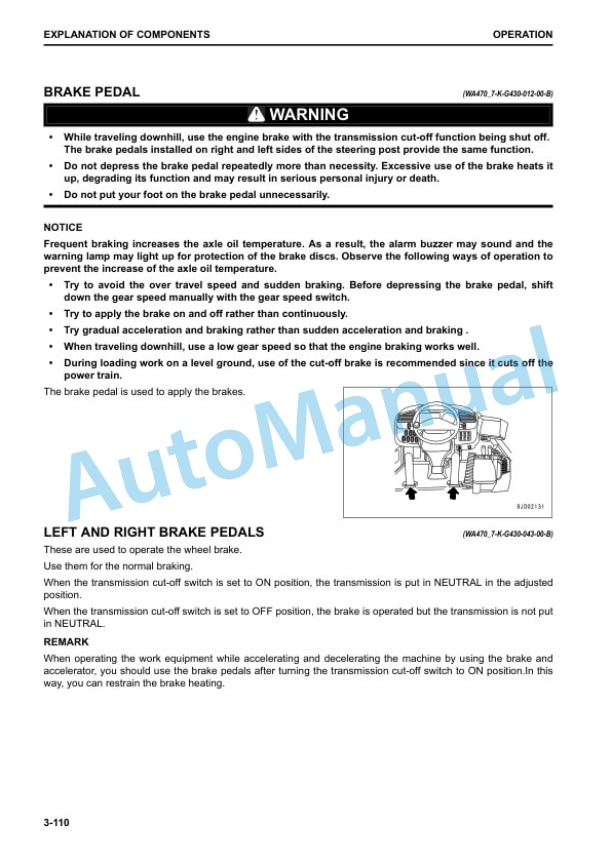 Komatsu WA380-8 Wheel Loader Operation and Maintenance Manual CEAM030201 3 Komatsu WA380-8 Wheel Loader Operation and Maintenance Manual CEAM030201 - Image 3