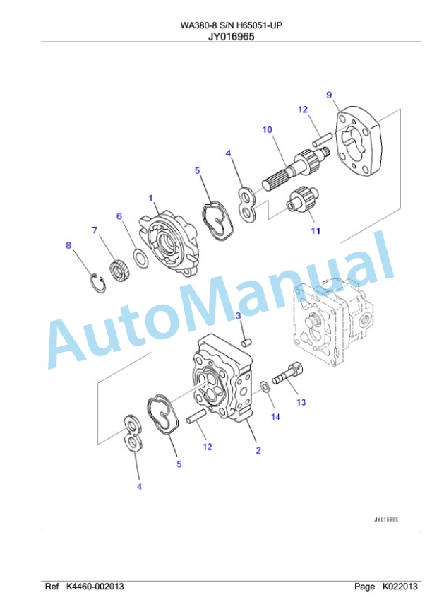 Komatsu WA380-8 Wheel Loader Parts Manual WA00010H 5 Komatsu WA380-8 Wheel Loader Parts Manual WA00010H-5