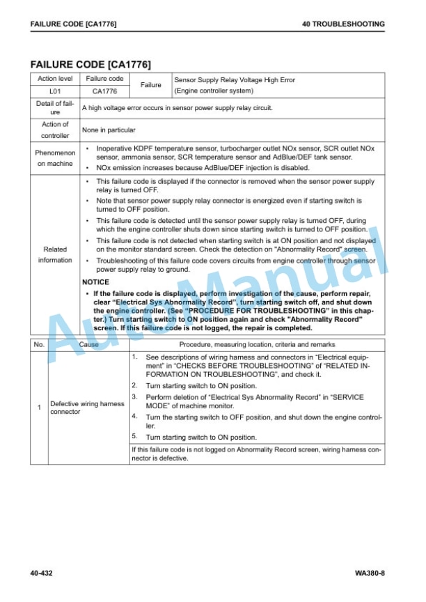 Komatsu WA380-8 Wheel Loader Shop Manual SEN06573-06 3 Komatsu WA380-8 Wheel Loader Shop Manual SEN06573-06 - Image 3