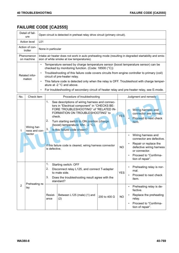 Komatsu WA380-8 Wheel Loader Shop Manual SEN06573-11 3 Komatsu WA380-8 Wheel Loader Shop Manual SEN06573-11 - Image 3