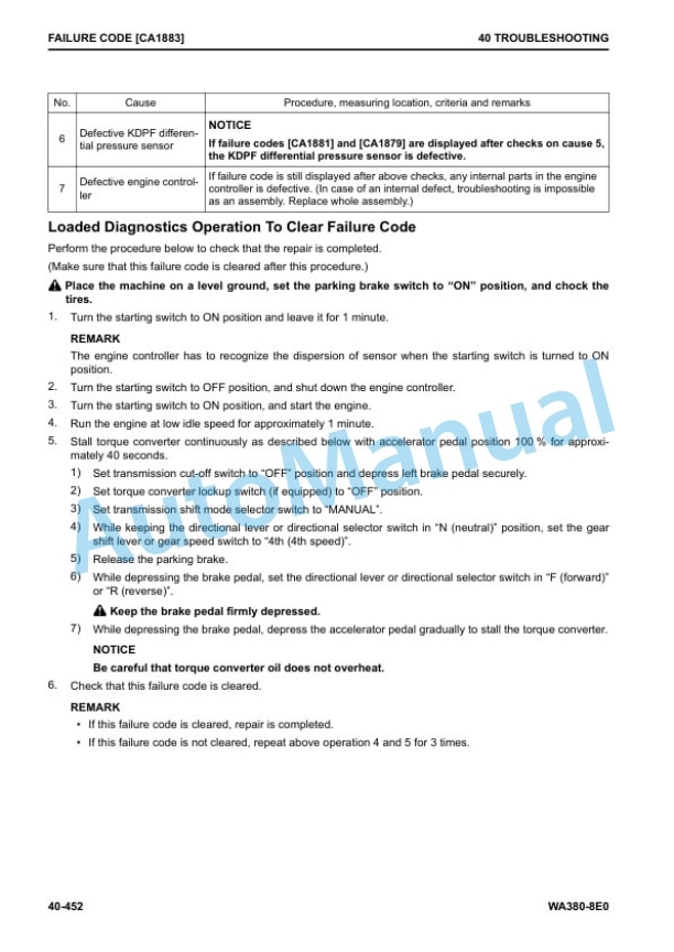 Komatsu WA380-8E0 Wheel Loader Shop Manual SEN06752-00 3 Komatsu WA380-8E0 Wheel Loader Shop Manual SEN06752-00 - Image 3