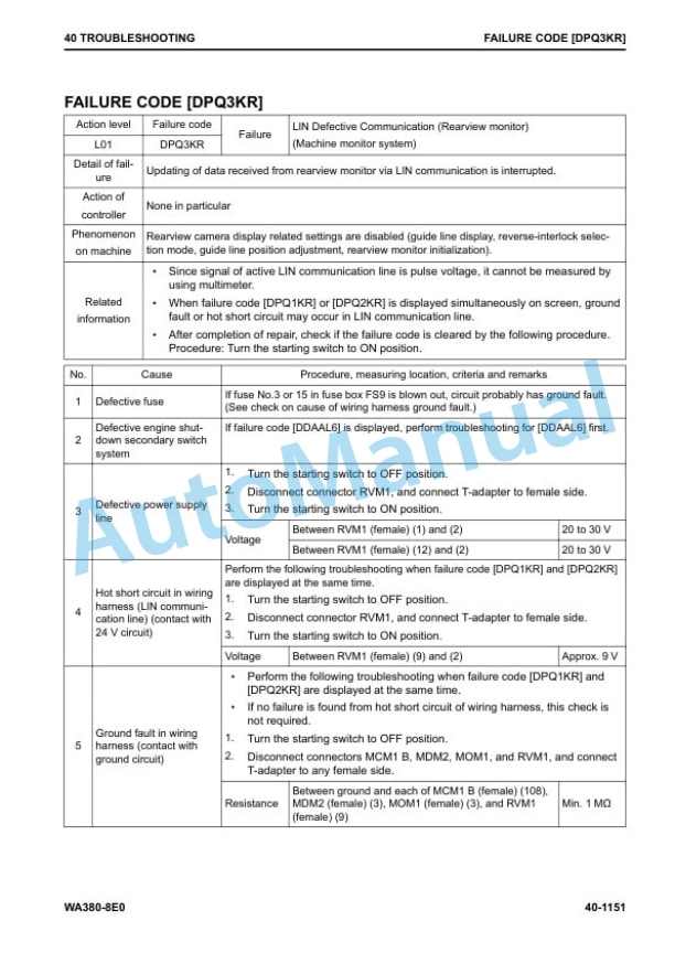 Komatsu WA380-8E0 Wheel Loader Shop Manual SEN06752-00 4 Komatsu WA380-8E0 Wheel Loader Shop Manual SEN06752-00 - Image 4
