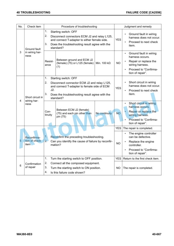 Komatsu WA380-8E0 Wheel Loader Shop Manual SEN06752-03 3 Komatsu WA380-8E0 Wheel Loader Shop Manual SEN06752-03 - Image 3