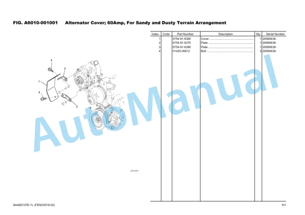 Komatsu WA380Z-6 Wheel Loader Parts Manual FENC0018-02 2 Komatsu WA380Z-6 Wheel Loader Parts Manual FENC0018-02 - Image 2
