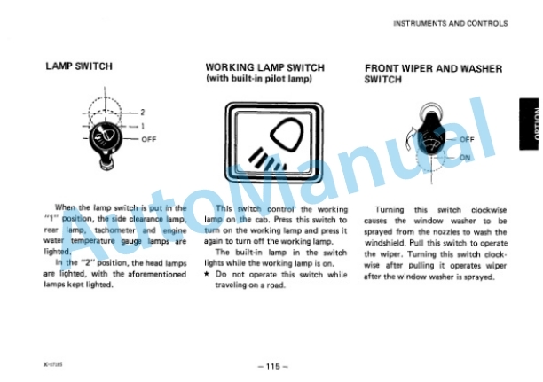 Komatsu WA40-1 Wheel Loader Operation and Maintenance Manual SEAM03630102 5 Komatsu WA40-1 Wheel Loader Operation and Maintenance Manual SEAM03630102 - Image 5