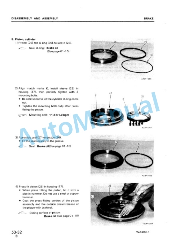 Komatsu WA400-1 Wheel Loader Shop Manual SEBM04240106 4 Komatsu WA400-1 Wheel Loader Shop Manual SEBM04240106 - Image 4