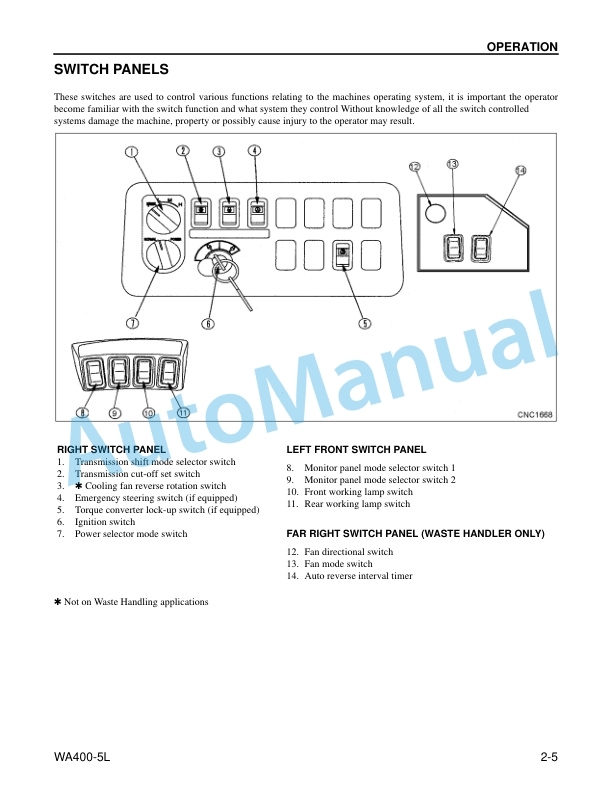 Komatsu WA400-5L Wheel Loader Operation and Maintenance Manual CEAM009602 2 Komatsu WA400-5L Wheel Loader Operation and Maintenance Manual CEAM009602 - Image 2