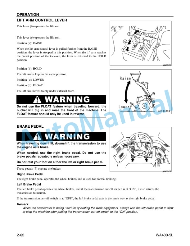 Komatsu WA400-5L Wheel Loader Operation and Maintenance Manual CEAM009602 3 Komatsu WA400-5L Wheel Loader Operation and Maintenance Manual CEAM009602 - Image 3