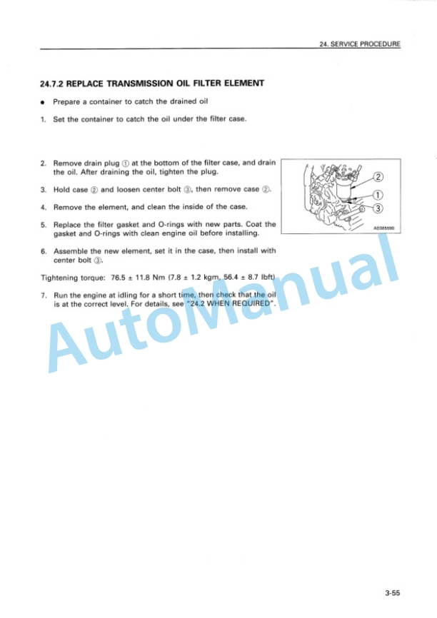 Komatsu WA420-3 Avance Wheel Loader Operation and Maintenance Manual SEAM006201 5 Komatsu WA420-3 Avance Wheel Loader Operation and Maintenance Manual SEAM006201 - Image 5