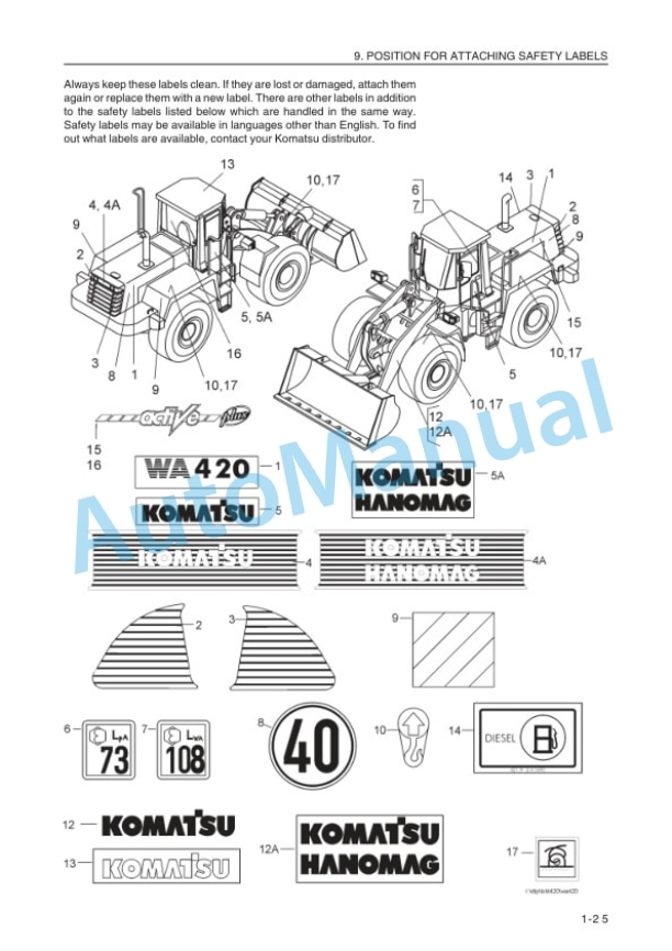 Komatsu WA420-3H Wheel Loader Operation and Maintenance Manual VEAM470400 2 Komatsu WA420-3H Wheel Loader Operation and Maintenance Manual VEAM470400 - Image 2