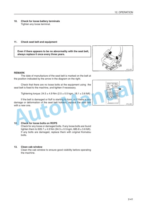 Komatsu WA420-3H Wheel Loader Operation and Maintenance Manual VEAM470400 3 Komatsu WA420-3H Wheel Loader Operation and Maintenance Manual VEAM470400 - Image 3