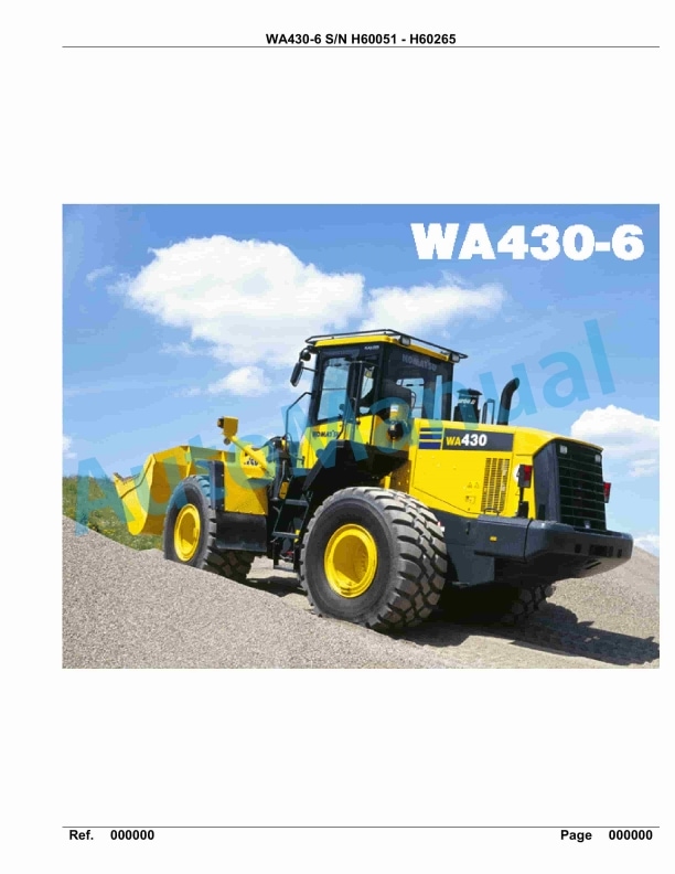 Komatsu WA430-6 Parts Manual - H60051 - H60265 1 Komatsu WA430-6 Parts Manual - H60051 - H60265