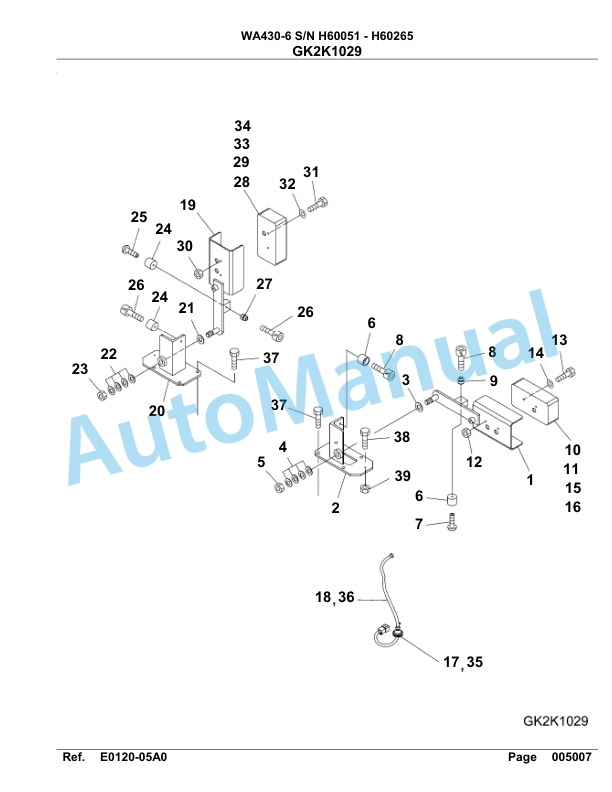 Komatsu WA430-6 Parts Manual - H60051 - H60265 2 Komatsu WA430-6 Parts Manual - H60051 - H60265-2
