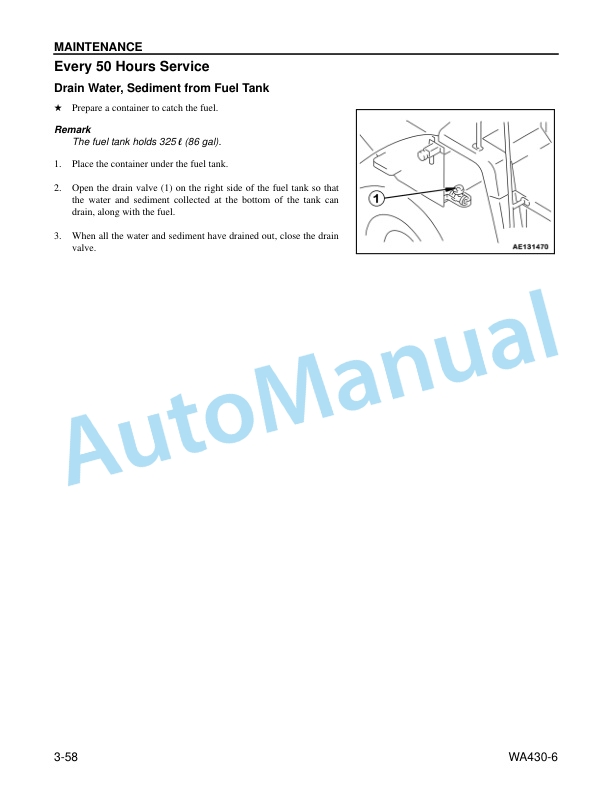 Komatsu WA430-6 Wheel Loader Operation and Maintenance Manual CEAM012704 5 Komatsu WA430-6 Wheel Loader Operation and Maintenance Manual CEAM012704 - Image 5
