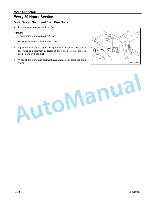 Komatsu WA430-6 Wheel Loader Operation and Maintenance Manual CEAM023104 5 Komatsu WA430-6 Wheel Loader Operation and Maintenance Manual CEAM023104 - Image 5