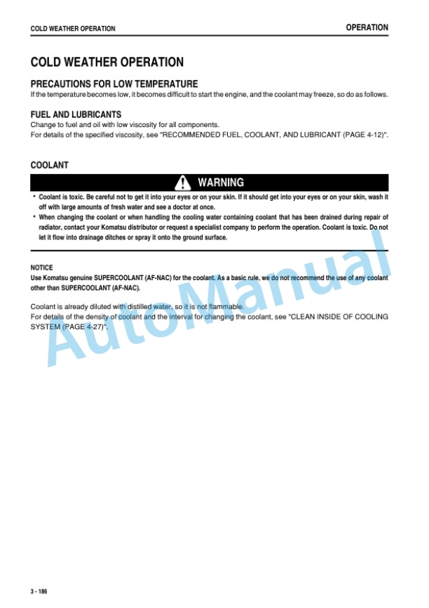 Komatsu WA430-6 Wheel Loader Operation and Maintenance Manual PEN01867-00 4 Komatsu WA430-6 Wheel Loader Operation and Maintenance Manual PEN01867-00-4