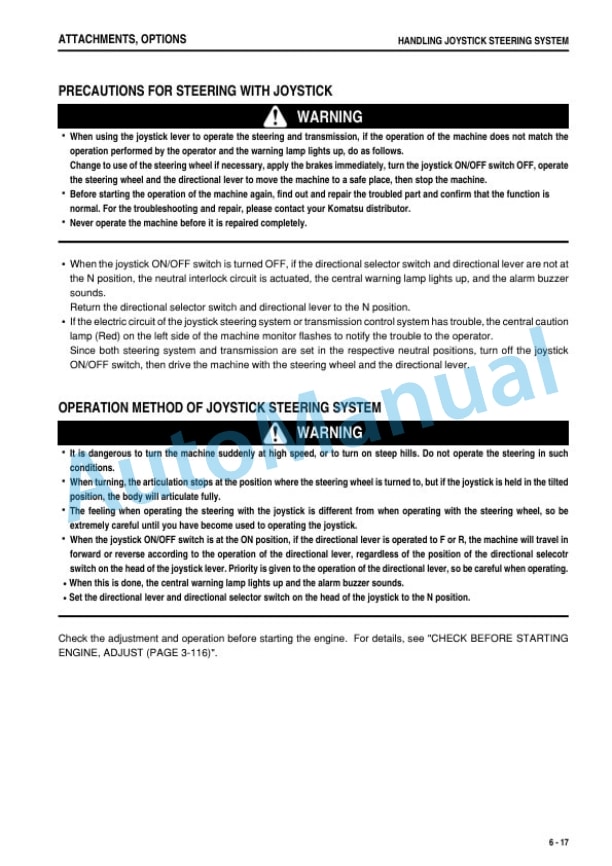 Komatsu WA430-6 Wheel Loader Operation and Maintenance Manual TEN00493-07 5 Komatsu WA430-6 Wheel Loader Operation and Maintenance Manual TEN00493-07 - Image 5