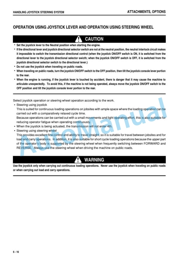 Komatsu WA430-6 Wheel Loader Operation and Maintenance Manual TEN01104-00 5 Komatsu WA430-6 Wheel Loader Operation and Maintenance Manual TEN01104-00-5