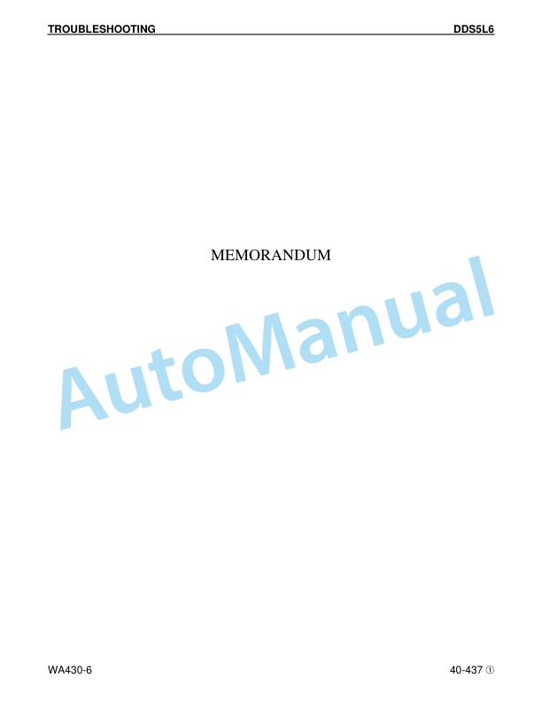 Komatsu WA430-6 Wheel Loader Shop Manual CEBM008201 4 Komatsu WA430-6 Wheel Loader Shop Manual CEBM008201 - Image 4