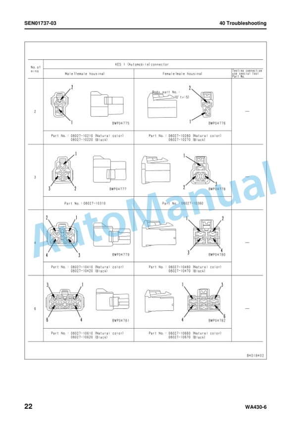 Komatsu WA430-6 Wheel Loader Shop Manual SEN00823-21 3 Komatsu WA430-6 Wheel Loader Shop Manual SEN00823-21 - Image 3
