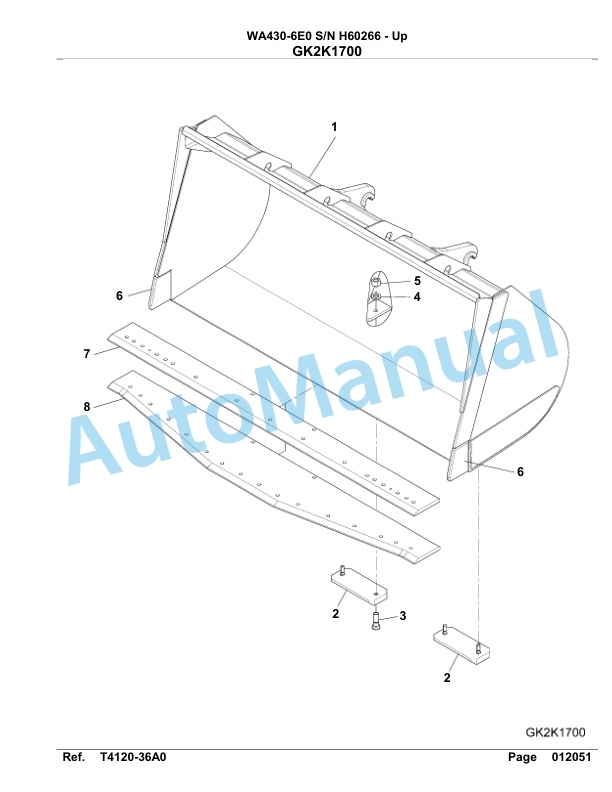 Komatsu WA430-6E0 Parts Manual H60266-up 5 Komatsu WA430-6E0 Parts Manual H60266-up-5
