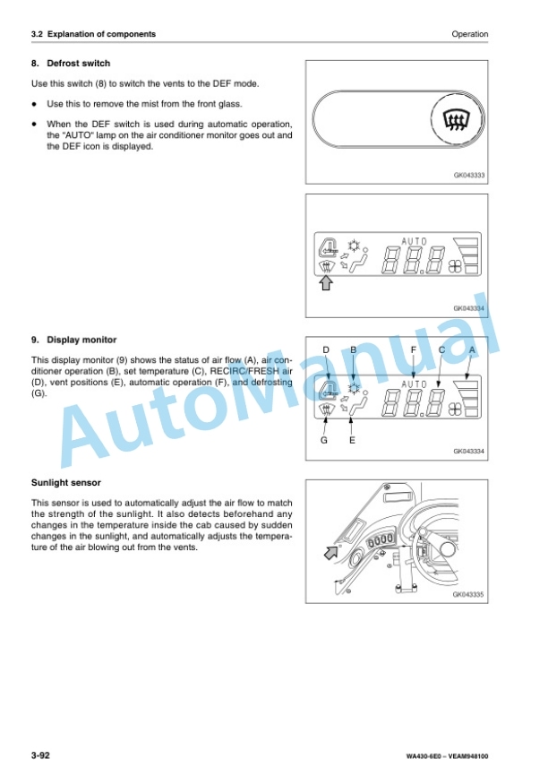 Komatsu WA430-6E0 Wheel Loader Operation and Maintenance Manual VEAM948100 3 Komatsu WA430-6E0 Wheel Loader Operation and Maintenance Manual VEAM948100 - Image 3
